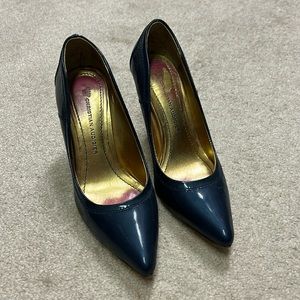 Beautiful blue metallic heels